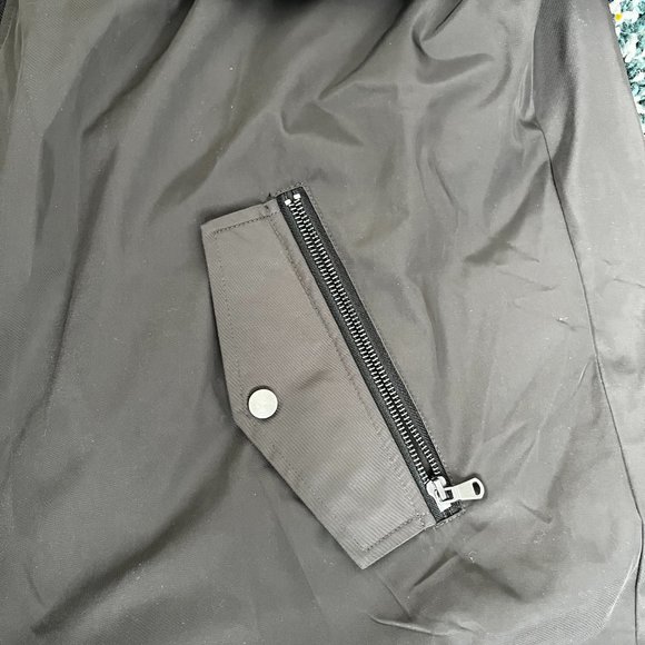 Caslon Long Bomber Jacket in Gray - Picture 6 of 6